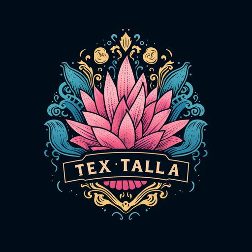 tequila logo with pink and blue agave, professional, hd
