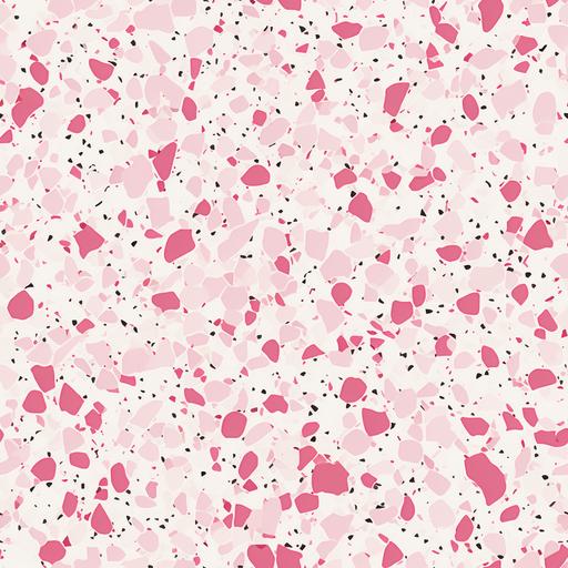 terrazzo natural, tiny, hot pink and white --tile