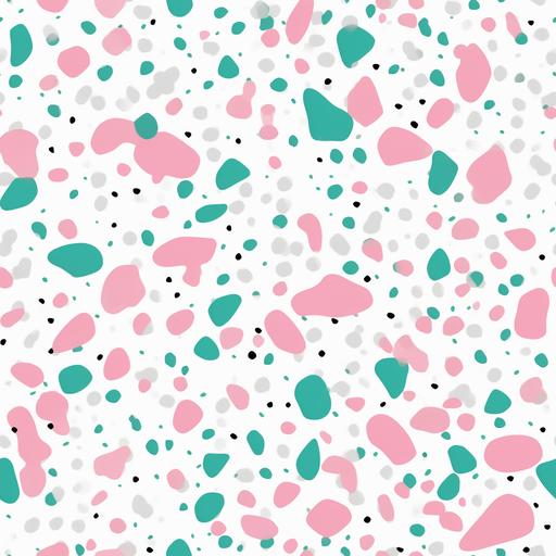 terrazzo, realistic, pink and teal and white --tile