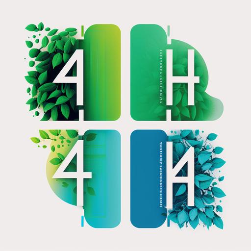 text logo “HR Trans4mation”, green and blue; 4 should represent transformation and dynamic