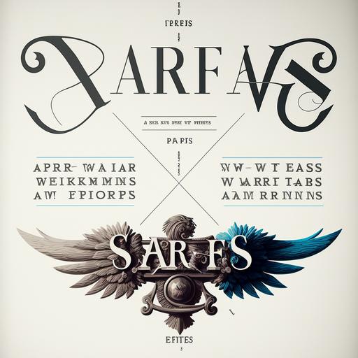 the Arial vs Times New Roman font wars, serifs vs. Seraphs, textography weapons --v 4