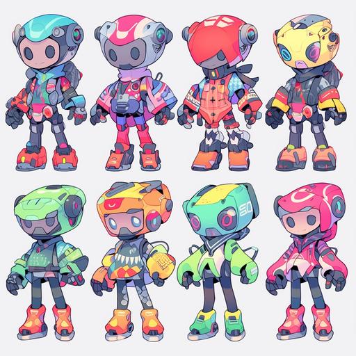 the all mecha-girl anthropodroid femme quad zoey and the zoetropers --niji
