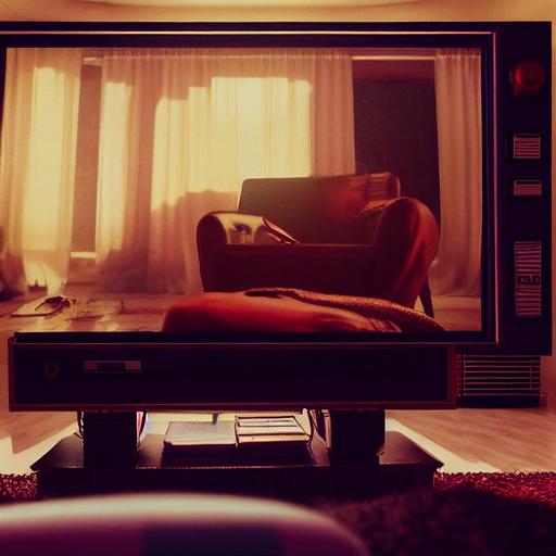 the antichrist watching his favorite tv show on an 80s tv set in a middle class home, hyperdetailed photoshot, ultrarealistic cgi, cinematic lighting, octane render, --testp --s 1250  --upbeta --upbeta