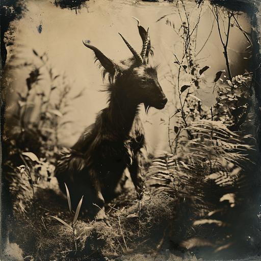 the earliest ferrotype photography of mythical cryptids like the chupacabra --v 6.0