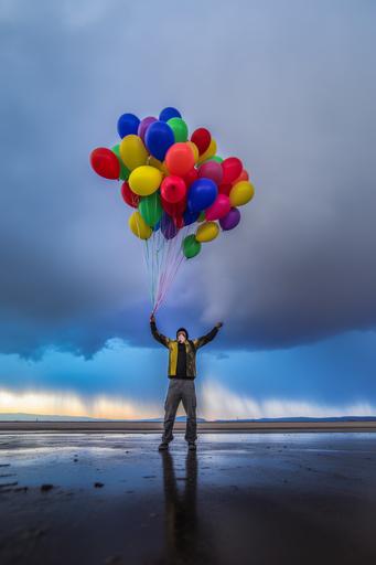 the end, fireflies, wind, crossing guard, emojis, hot air balloon ride, gumballs, rainbow, tail, unicorn, outside, monkeys, whimsically, lighting bugs, red solo cup, glitter, fairy, glinda the adorable puppy , eliminating light from behind ::2, Panoramic View, captured by canon R8 400mm F5. 4 HD result, cinematic photography style –upbeta --ar 2:3 --chaos 100