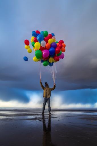 the end, fireflies, wind, crossing guard, emojis, hot air balloon ride, gumballs, rainbow, tail, unicorn, outside, monkeys, whimsically, lighting bugs, red solo cup, glitter, fairy, glinda the adorable puppy , eliminating light from behind ::2, Panoramic View, captured by canon R8 400mm F5. 4 HD result, cinematic photography style –upbeta --ar 2:3 --chaos 100