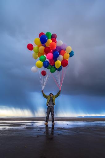 the end, fireflies, wind, crossing guard, emojis, hot air balloon ride, gumballs, rainbow, tail, unicorn, outside, monkeys, whimsically, lighting bugs, red solo cup, glitter, fairy, glinda the adorable puppy , eliminating light from behind ::2, Panoramic View, captured by canon R8 400mm F5. 4 HD result, cinematic photography style –upbeta --ar 2:3 --chaos 100