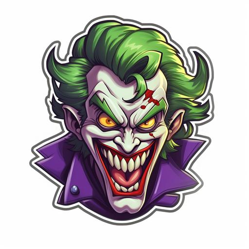 the joker sticker vectorized style