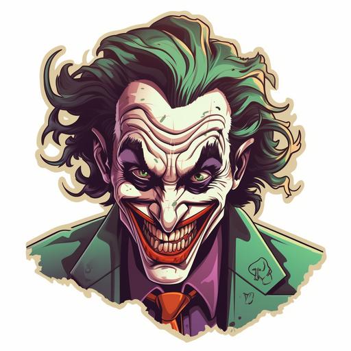 the joker sticker vectorized style