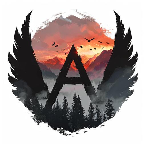 the letters A and V as a logo for a Valheim adventure server, formatted as a Discord avatar