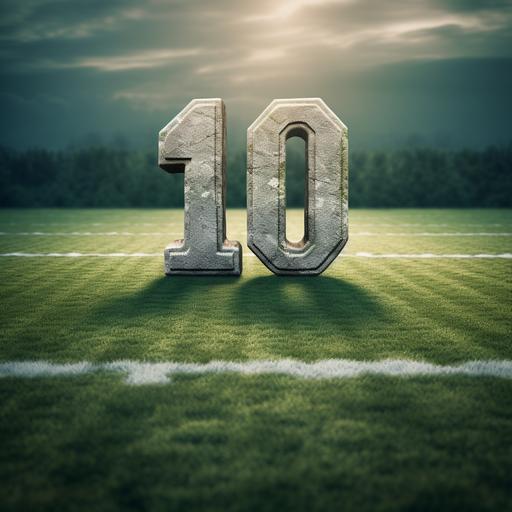 the number 10, football, grass, championship, fantasy football, anniversary year, logo, number, 10, ten