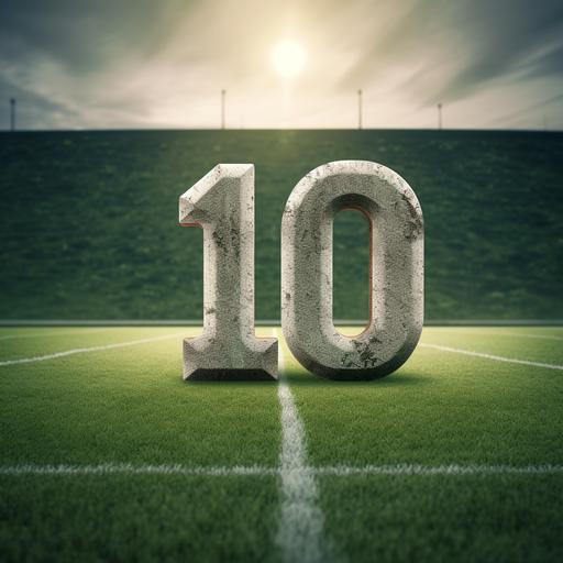 the number 10, football, grass, championship, fantasy football, anniversary year, logo, number, 10, ten