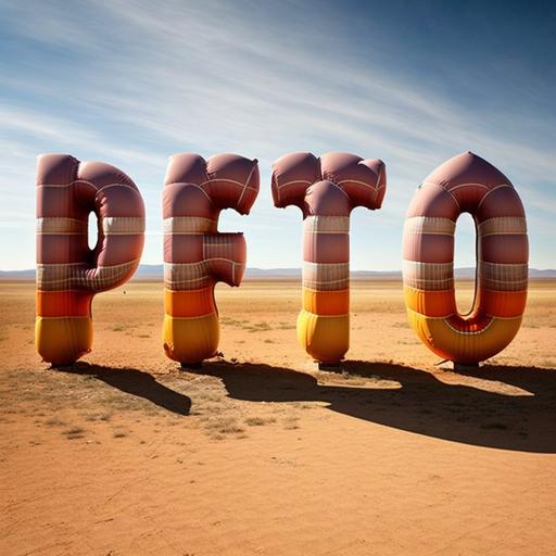 the word fieldtrip using real balloon letters as a font