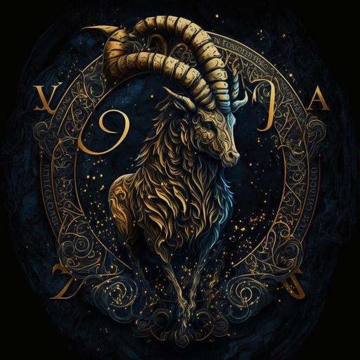 the zodiac sign capricorn as a logo