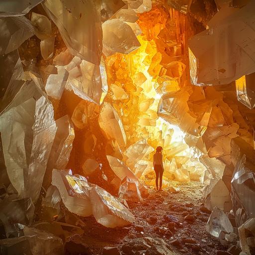 there is light at the end of the tunnel. You must be persistent Giant crystal cave --v 6.0