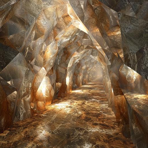 there is light at the end of the tunnel. You must be persistent Giant crystal cave africa inspired --v 6.0