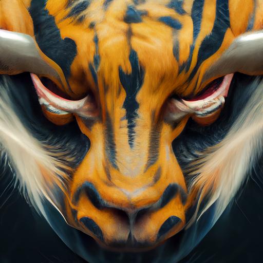 tiger, open mouth, tongue, angry bull, walking, 4k, realistic --upbeta