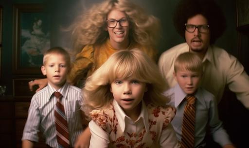 time-lapse motion blur family photo by Olan Mills --ar 5:3