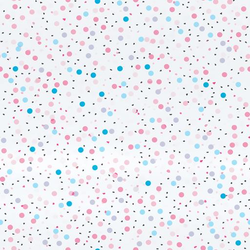 tiny sprinkles, pastel blue and pink, white background --tile