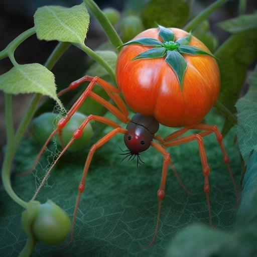 :tomato spider grows spider feet