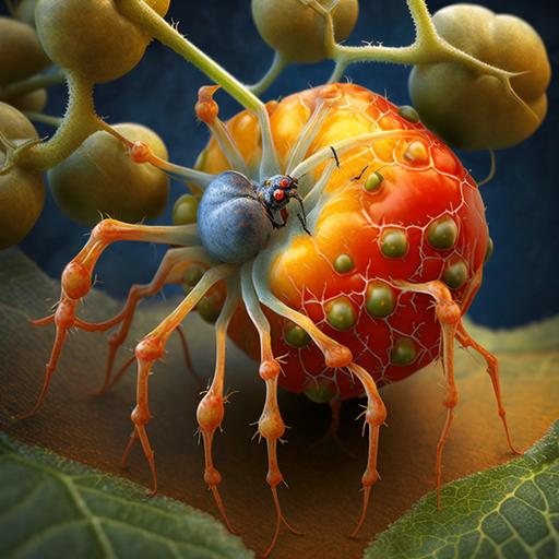 :tomato spider grows spider feet