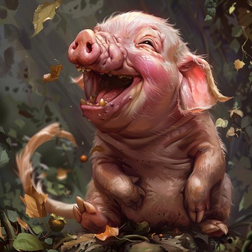 too many Wizards buy crazy funny laughing piglet creatures, pig ears --v 6.0 --s 900 --c 20 --w 5