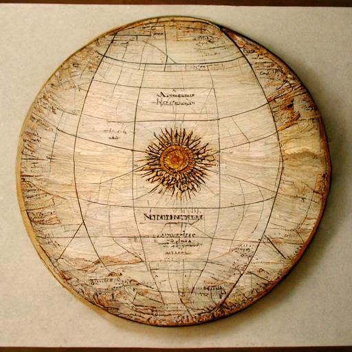round map of northern hemisphere