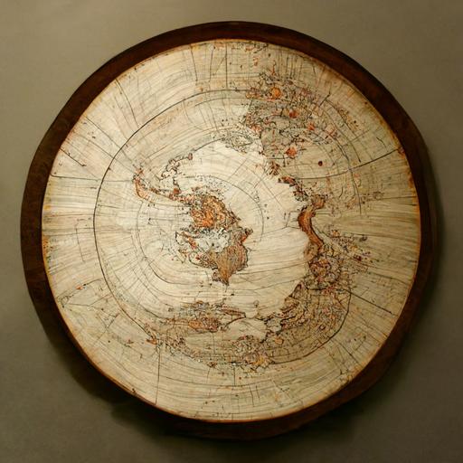 round map of northern hemisphere