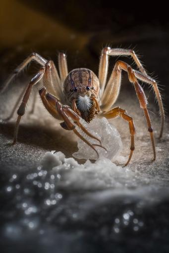 trap door spider lunging at its prey, action photo, high detail. fast shutter speed, frozen action --q 2 --ar 2:3 --s 100 --q 2