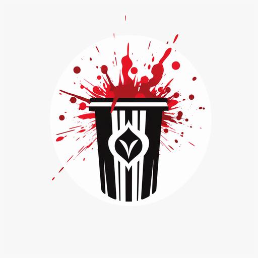 trash polka Inc. logo, vector, logo design, flat, line draw, simple, icon, minimalist, white background