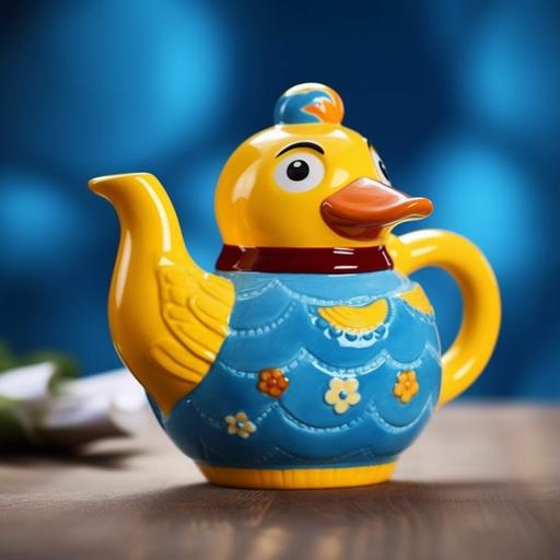 trendy rubber duck ceramic teapot, Grandmacore --s 750 --s 250