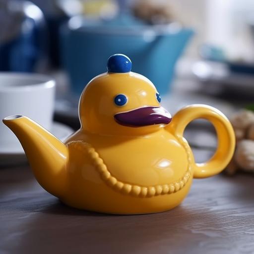 trendy rubber duck ceramic teapot, Grandmacore --s 750 --s 250