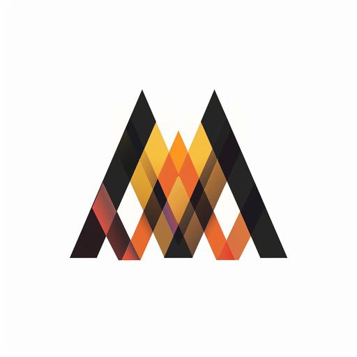 triangles form letters W and M, logo, minimalist, v 6