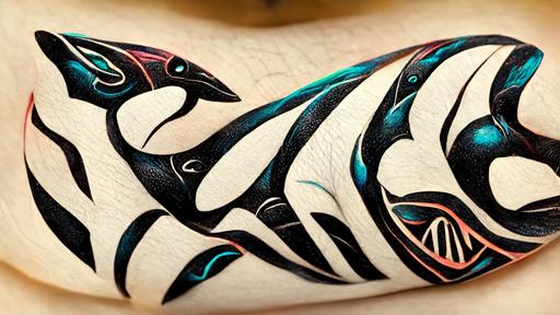 tribal shark tattoo