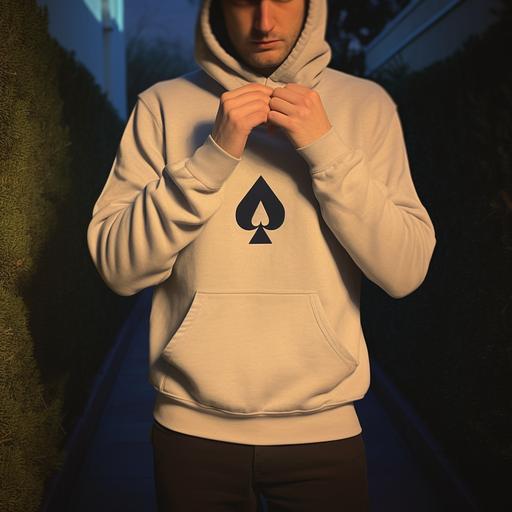 sweater with ace of spade logo