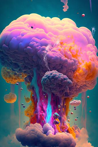 ubbles clouds jellyfish wallpaper epic colorful bright detailed very detailed high resolution hyper realistic --ar 2:3