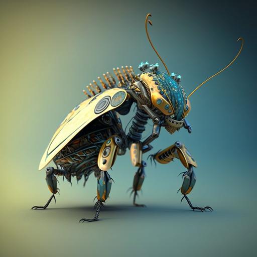 un insecto robot con cuchillas