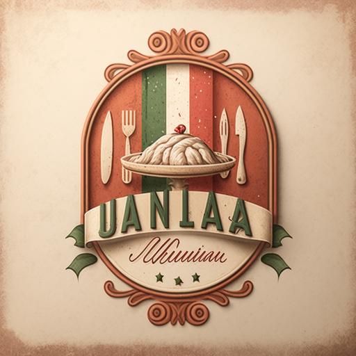 un logo para un restaurante de comida italiana