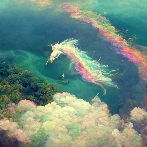 unicorn volando, paradise, rivers, lakes, money, rainbow