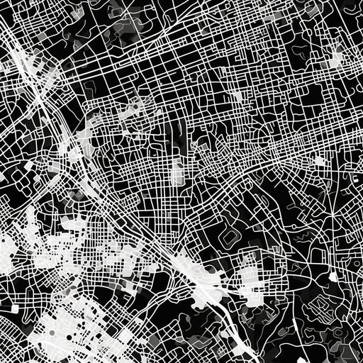 urban MAP pattern texture, seamless, organic 2D inspired by turkish cities in ottoman culture, on raw tissue, MONOCHROME