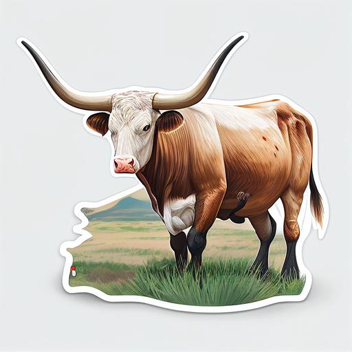 vector based, tumbler sticker, texas, country, ranch, bull, high resolution, 4k