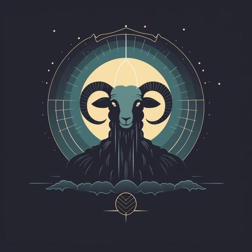 vector, minimal, sheep god logo