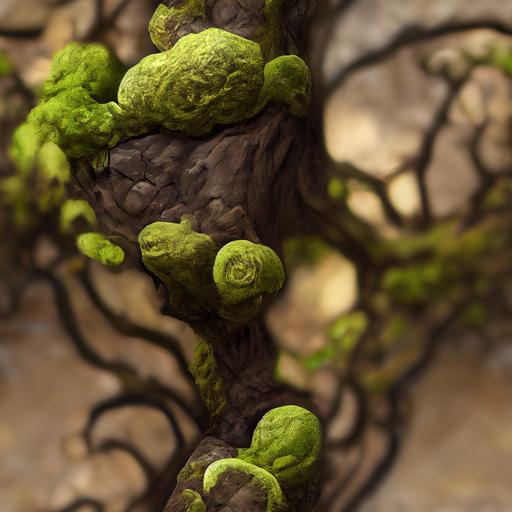 very realistic highly detailed nested slightly mossy tree trunks with knotted fractal shapes, orthogonal view, global lighting, megascan surface texture, very soft shadows --v 3 --tile --q 2 --upbeta