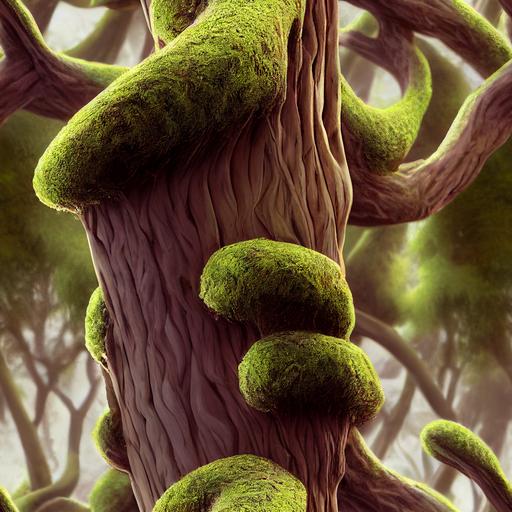 very realistic highly detailed nested slightly mossy tree trunks with knotted fractal shapes, orthogonal view, global lighting, megascan surface texture, very soft shadows --tile --upbeta --test --creative