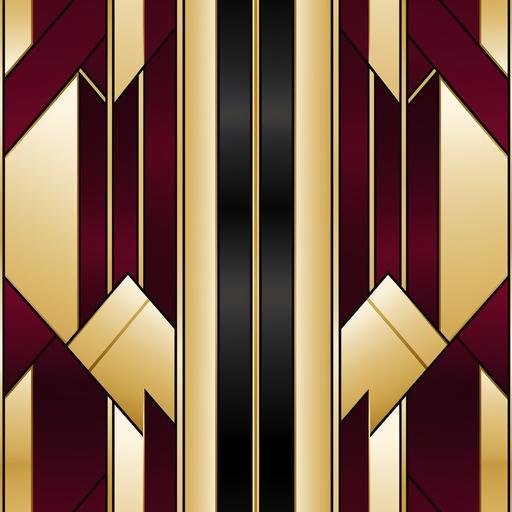 very simple striped art deco wallpaper, seamless tile texture, gold and black and burgundy and cream, --tile --upbeta --s 250