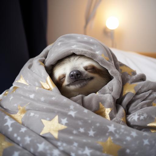 very sleepy sloth wizard of sleep in bed --v 5.2 --s 50 --style raw