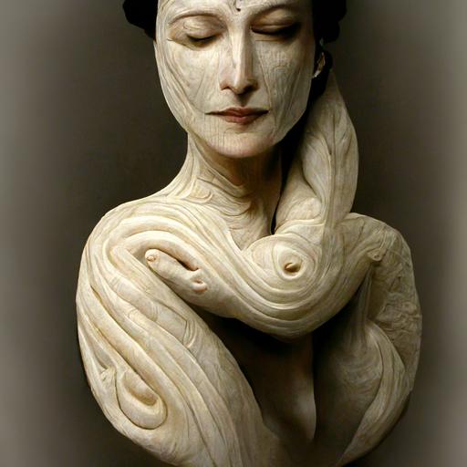 surreal, Greek sculpture, beautiful woman, ivory skin, mother, daughter, lover