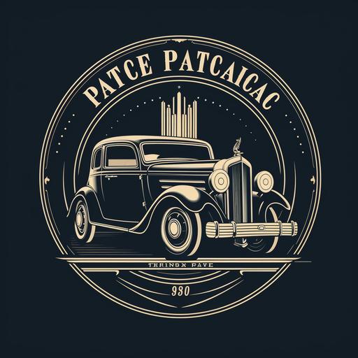 vintage art deco and police car logo design