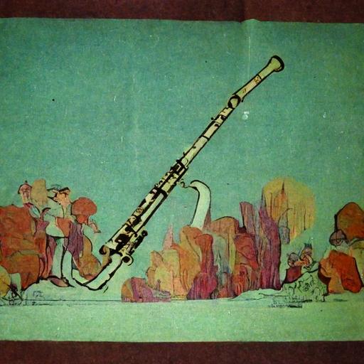 vintage cartoon flute concert unfit for tape axe
