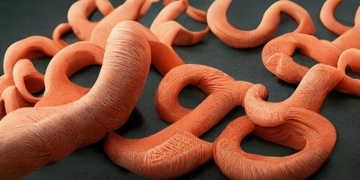 visualization of a hyperrealistic flexible rubber::0.3 electric rococo::0.4 nervous system fiber map image structure::0.1 C4D anything goes textures --w 512